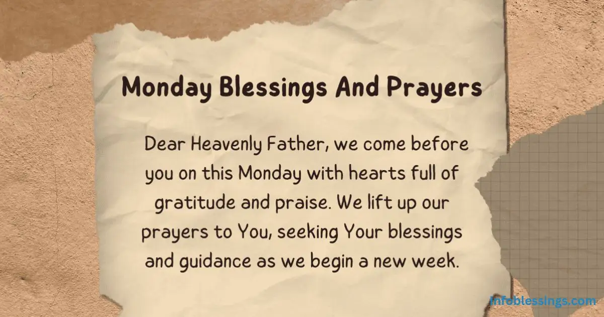 Monday Prayers and Spiritual Blessings