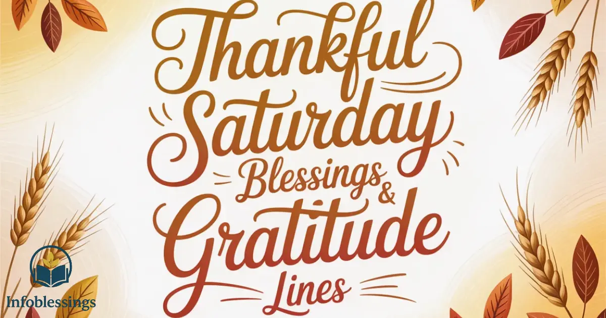 Thankful Saturday Blessings & Gratitude Lines