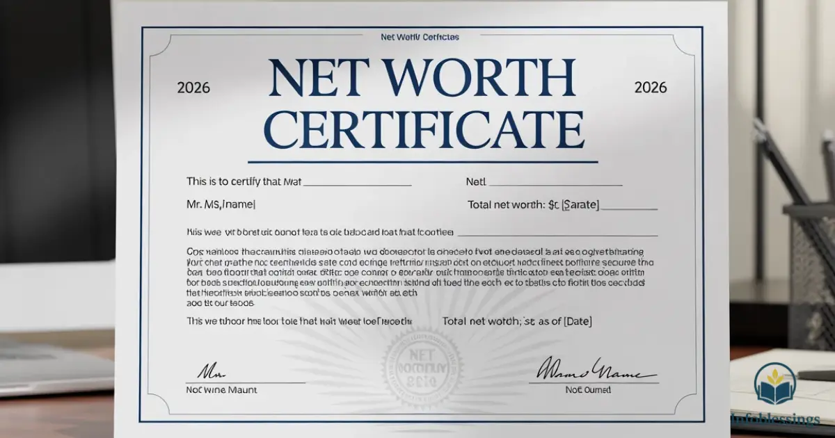 Net Worth Certificate Format (2026 CA Standard Format)