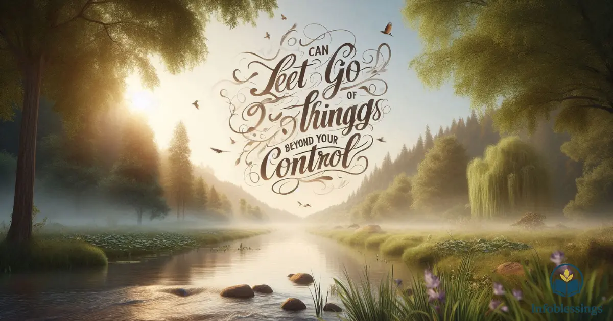 Let Go of Things Beyond Your Control